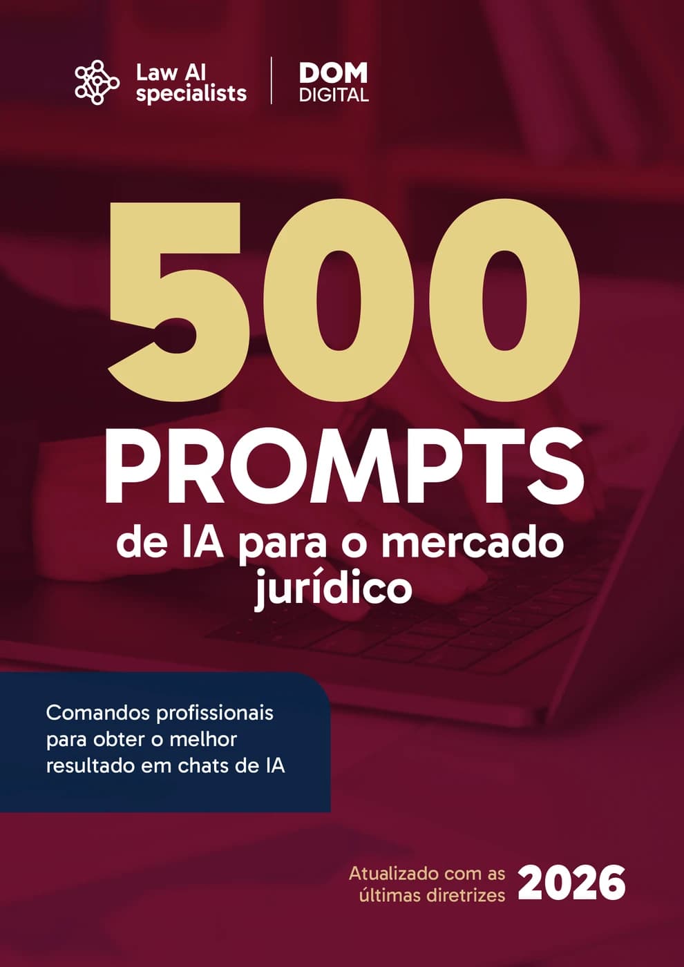 Capa do e-book 500 Prompts de IA para o Mercado Jurídico